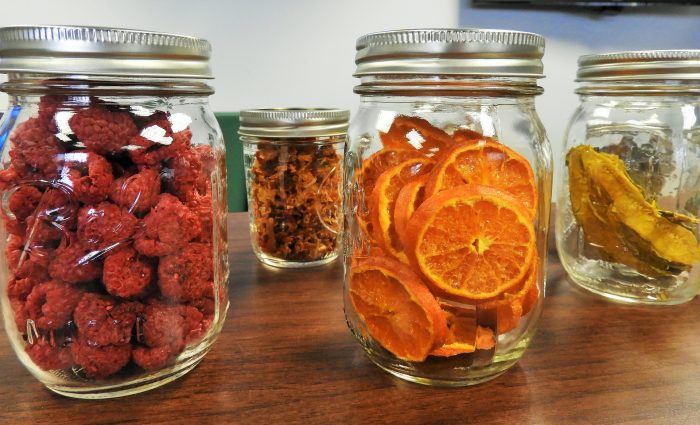 Food in glass jars